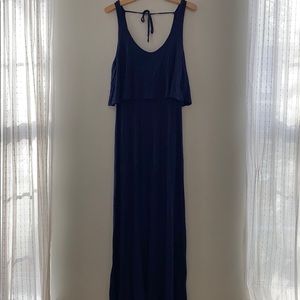Navy blue maxi dress